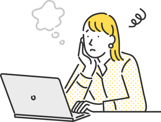 英語学習に悩んでる女性イメージ