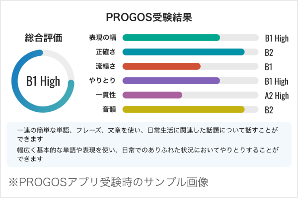 PROGOSアプリ受験時のサンプル画像