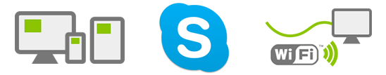 パソコン(スマートフォン)・インターネットができる環境・Skype